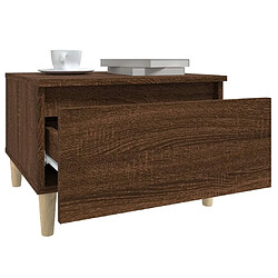 Maison Chic Table d'appoint | Table Basse Chêne marron 50x46x35 cm Bois d'ingénierie -GKD21260 pas cher