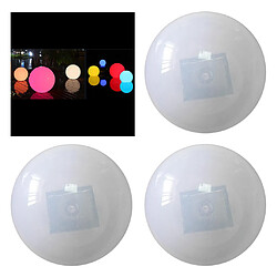 3pcs 85mm Diamater LED Boule Flottante Lumière Blanc Couleur Piscine Étang Décor Lumière