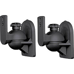 Support mural pour haut-parleur SpeaKa Professional inclinable + pivotable noir 1 paire