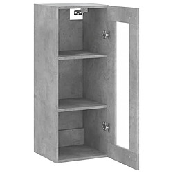 Maison Chic Armoire murale,Meuble de Rangement pour salon,cuisine gris béton 34,5x34x90 cm -MN11560 pas cher