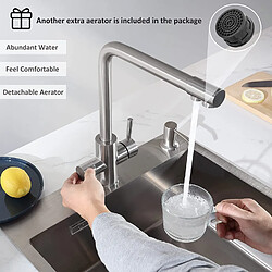 Cecipa max Robinet de Cuisine Purificateur d'eau pour l'Eau Chaude/Froide et l'Eau Filtrée Mitigeur de Evier pour Sstème D'osmose,EU Modèle