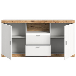 Avis Bestmobilier Coventry - buffet bas - blanc et bois - 180 cm