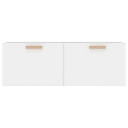 Maison Chic Armoire murale,Meuble de Rangement,Armoire Suspendue Blanc 100x36,5x35 cm Bois d'ingénierie -MN55710 pas cher