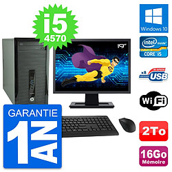 PC Tour HP 400 G1 Ecran 19" Intel i5-4570 RAM 16Go Disque 2To Windows 10 Wifi · Occasion 