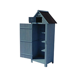 Avis Habitat Et Jardin Armoire de jardin Cabanon - 77 x 54.5 x 179 cm - Bleu ciel