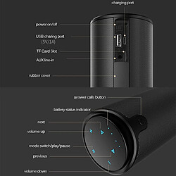 Yonis Enceinte Bluetooth 3D Stéréo Portable Sans Fil Micro Intégré 20h Autonomie