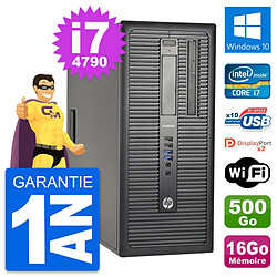 PC Tour HP ProDesk 600 G1 Intel i7-4790 RAM 16Go Disque 500Go Windows 10 Wifi - Occasion