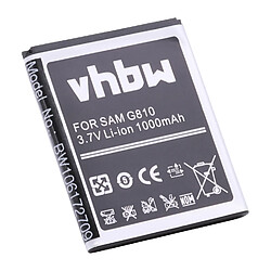 vhbw Batterie remplacement pour Samsung AB474350BA, AB474350BE, AB474350DU pour smartphone (1000mAh, 3,7V, Li-ion) 