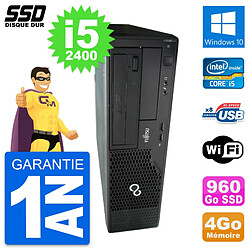 PC Fujitsu Esprimo E500 E85+ DT Intel i5-2400 RAM 4Go SSD 960Go Windows 10 Wifi - Occasion