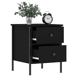 Acheter Maison Chic Table de chevet,Table de nuit,Table d'appoint pour salon noir 40x42x50 cm bois d’ingénierie -MN22148