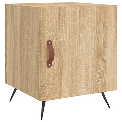 vidaXL Table de chevet chêne sonoma 40x40x50 cm bois d’ingénierie