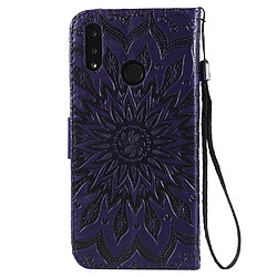 Avis Etui en PU tournesol magnétique avec support flip violet pour votre Huawei Honor 10 Lite/P Smart (2019)