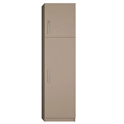 Inside 75 Armoire de rangement 2 portes coloris taupe mat largeur 50 cm