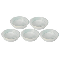 5x Plastique Bol à Fond Plat Cocl Oiseaux Mangeoire Plats Plateau 18 Cm