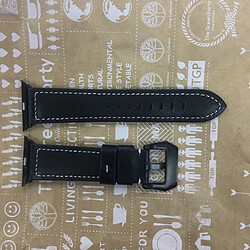 Wewoo Convient aux bracelets en cuir universels Apple Watch de la génération 3/2 / 142 mm Mazarine pas cher