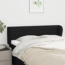 Maison Chic Tête de lit scandinave avec oreilles,meuble de chambre Noir 147x23x78/88 cm Tissu -MN97187