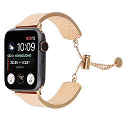 Wewoo Bracelet simple en acier inoxydable 316 avec gaufré pour Apple Watch séries 5 et 4 44 mm / 3 et 2 et 1 42 mm or rose 