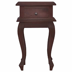 Maison Chic Table de chevet, Table de Nuit, Meuble de rangement Marron classique 35x30x60 cm Bois d'acajou