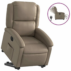 Maison Chic Fauteuil Relax pour salon, Fauteuil inclinable électrique cappuccino similicuir -GKD97030