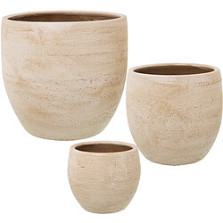 Set de pots de fleurs Alexandra House Living Doré Céramique (3 Pièces)