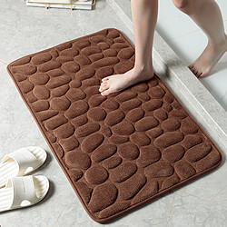 LUUCOZK Tapis de bain antidérapants absorbants à séchage rapide, décoration de salle de bain, café-50x80cm 