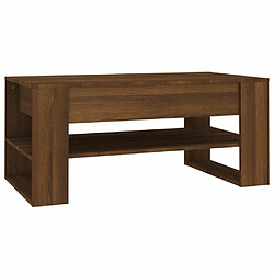 Maison Chic Table basse,Table Console Table d'appoint, Table pour salon Chêne marron 102x55x45 cm Bois d'ingénierie -MN31335