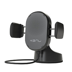 Kenu Support Voiture à Ventouse Airbase Wireless Charge à Induction 10W Pivotable Noir 