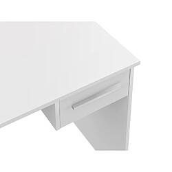 Avis Pegane Bureau en mélamine coloris blanc - Longueur 90 x profondeur 50 x Hauteur 75 cm