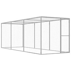 vidaXL Cage pour chat 4,5x1,5x1,5 m Acier galvanisé