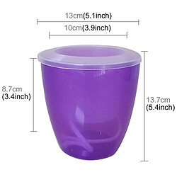 Wewoo Pot de fleur Violet Pots de fleurs paresseux automatique hydroponique plantes en absorbant l'eau circulaire résine de en plastique double couche conception auto arrosage arrosoir, diamètre: 13cm, hauteur: 13,7 cm