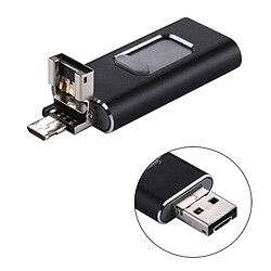 Avis Wewoo Clé USB noir pour iPhone et iPad & iPod la plupart des smartphones Android PC 3 en 1 USB 2.0 Lightning 8 broches Micro USB 16 Go Flash Drive,