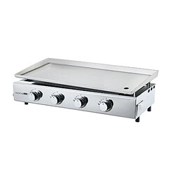 Cookingbox Plancha a gaz - 4 feux - BRASILIA - Tout inox - Surface cuisson - XXL - 84 x 34 cm