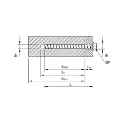 HECO MULTI MONTI plus SS Vis d'ancrage 10,0 x 60 mm, 25 pcs. + Vis à béton, tête hexagonale avec rondelle pressée, revêtement HP (48439)