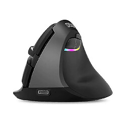 Universal Souris sans fil souris d'ordinateur vertical silencieuses (noir)