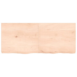 Avis vidaXL Étagère murale 120x50x(2-6) cm bois de chêne massif non traité