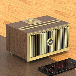 Wewoo Enceinte Bluetooth Haut-parleur sans fil portable Oneder V6Prise en charge mains librescarte FM et TFclé USB et AUX Bronze