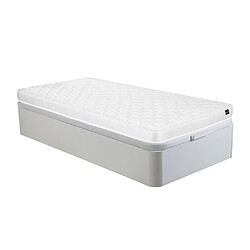 Vente-Unique Ensemble 90 x 190 cm sommier coffre blanc + matelas mousse ép.15cm - DANAE II de YSMÉE