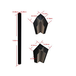 Acheter Vente-Unique Verrière d'angle d'atelier en aluminium thermolaqué - L210 x L120 x H105 - Blanc - BAYVIEW