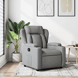 Maison Chic Fauteuil inclinable,Fauteuil luxe de relaxation Gris clair Tissu -MN18862