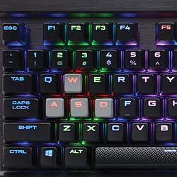 Corsair Clavier de Gaming mécanique QWERTZ (Clavier français Non Garanti), Noir K65 Rapidfire Cherry MX Speed RGB Cherry MX Speed (Schnell & Hochpräzise)