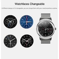 Acheter Wewoo Montre connectée 1,28 pouces écran tactile de couleur bracelet en cuir Bluetooth intelligente, imperméable, contrôle de la voix de soutien / moniteur de fréquence cardiaque / de sommeil / caméra Bluetooth, compatible avec Android et iOS System