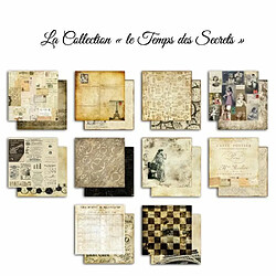 Avis TOGA Lot de 10 papiers recto verso - 30x30 - Le temps des secrets