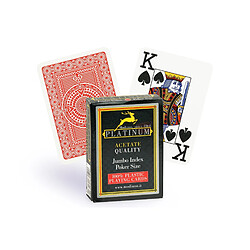 Modiano Cartes Poker Platinum acetate (rouge)