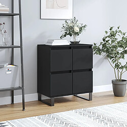 Maison Chic Buffet,Meuble de Rangement,commode pour salon,Cuisine Noir 60x35x70 cm Bois d'ingénierie -MN37922