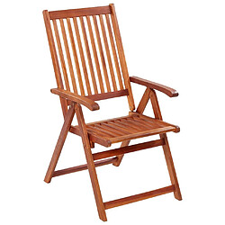 Maison Chic Lot de 3 Chaises pliables de jardin - Fauteuil d'extérieur Bois d'acacia solide -MN50194