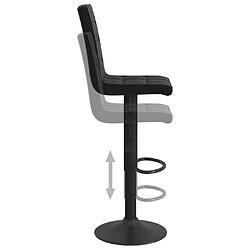 vidaXL Tabouret de bar Noir Velours pas cher