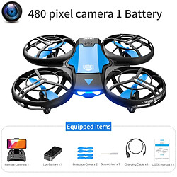 Universal V8 mini drone 4K 1080p HD caméra wifi FPV barométrique altitude maintien quadricoptère noir RC drone jouet | RC hélicoptère(Le noir)