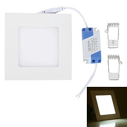 Wewoo Lampe carrée blanche de lumière de la 12cm 6W avec le conducteur de LED, 30 LED SMD 2835, flux lumineux: 430LM, CA 85-265V, taille de découpe: 11cm 