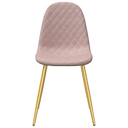 Acheter Maison Chic Lot de 4 Chaises à manger | Chaise de salle à manger cuisine Rose Velours -GKD65844