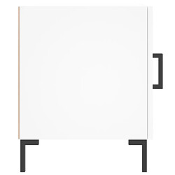 Maison Chic Lot de 2 Tables de chevet - Tables de Nuit blanc 40x40x50 cm bois d’ingénierie pas cher